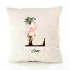 Housse de Coussin Premium Line Lettre - Coton Canvas Fairtrade Beige Idée Cadeau Décoration Canapé 40x40