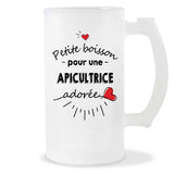 Verre à bière Apicultrice adorée femme | Chope de Bière Pinte Idée Cadeau Humour Collègue famille Homme Anniversaire Noël