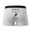 Caleçon Escalade - Humour Boxer Gris Idée Cadeau Passion