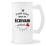 Verre à bière Écrivain adoré | Chope de Bière Pinte Idée Cadeau Humour Collègue famille Homme Anniversaire Noël