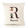 Housse de Coussin Premium Raymonde Lettre - Coton Canvas Fairtrade Beige Idée Cadeau Décoration Canapé