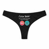 Culotte Tanga Personnalisé Femme Chasse - sous-Vêtement Coton Idée Cadeau Humour Saint Valentin Anniversaire