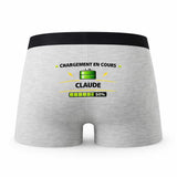 Caleçon Chargement en Cours Claude - Humour Boxer Gris Idée Cadeau