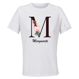 Maillot de Sport Femme Marguerite Lettre - T-Shirt Respirant Polyester Manches Courtes - Cadeau Sportive Anniversaire Noël Fête des Mères