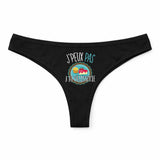 Culotte Tanga Personnalisé Femme Patisserie Kopia Jpeux Pas - sous-Vêtement Coton Idée Cadeau Humour Saint Valentin Anniversaire