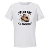 Maillot de Sport Femme Randonnee J'peux Pas - T-Shirt Respirant Polyester Manches Courtes - Cadeau Sportive Anniversaire Noël Fête des Mères