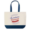 Sac de shopping bleu Brasseuse Meilleure du Monde