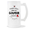 Verre à bière Golfeur adoré | Chope de Bière Pinte Idée Cadeau Humour Collègue famille Homme Anniversaire Noël