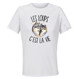 Maillot de Sport Femme pour Loup C'est La Vie - T-Shirt Respirant Polyester Manches Courtes - Cadeau Sportive Anniversaire Noël Fête des Mères