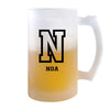Verre à Bière Noa Lettre Sport | Chope de Bière Pinte | Idée Cadeau Prénom Style Basket Université Anniversaire Papa Collègue Départ Retraite Noël
