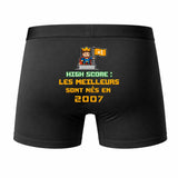 Caleçon Les Meilleurs sont Nés en 2007 - Humour Boxer Coton Idée Cadeau Anniversaire