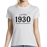 Cuvée 1930 Grand cru d'exception | T-Shirt Anniversaire Femme année de Naissance