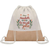 Sac Fête des Mères Mamie Famille Idée Cadeau anniversaire Noël Travail Boulot Métier Départ Retraite Collègue Femme cabas shopping plage