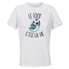 Maillot de Sport Femme Foot C'est La Vie - T-Shirt Respirant Polyester Manches Courtes - Cadeau Sportive Anniversaire Noël Fête des Mères