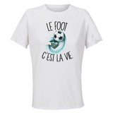 Maillot de Sport Femme Foot C'est La Vie - T-Shirt Respirant Polyester Manches Courtes - Cadeau Sportive Anniversaire Noël Fête des Mères