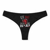 Culotte Tanga Personnalisé Femme Feria Faire du Sale Kopia Jpeux Pas - sous-Vêtement Coton Idée Cadeau Humour Saint Valentin Anniversaire