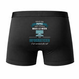 Caleçon Papa Informaticien - Humour Boxer Coton Idée Cadeau Fête des Pères