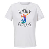 Maillot de Sport Femme Volley C'est La Vie - T-Shirt Respirant Polyester Manches Courtes - Cadeau Sportive Anniversaire Noël Fête des Mères