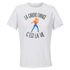 Maillot de Sport Femme Cardio Dance C'est La Vie - T-Shirt Respirant Polyester Manches Courtes - Cadeau Sportive Anniversaire Noël Fête des Mères
