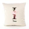 Housse de Coussin Premium Irène Lettre - Coton Canvas Fairtrade Beige Idée Cadeau Décoration Canapé 40x40