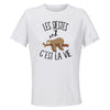 Maillot de Sport Femme Sieste C'est La Vie - T-Shirt Respirant Polyester Manches Courtes - Cadeau Sportive Anniversaire Noël Fête des Mères