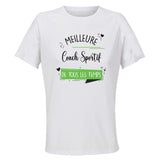 Maillot de Sport Femme pour Coach Sportif Meilleure de Tous Les Temps Femme-2 - T-Shirt Respirant Polyester Manches Courtes - Cadeau Sportive Anniversaire Noël Fête des Mères