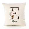 Housse de Coussin Premium Enora Lettre - Coton Canvas Fairtrade Beige Idée Cadeau Décoration Canapé
