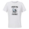 Maillot de Sport Femme Voile J'peux Pas - T-Shirt Respirant Polyester Manches Courtes - Cadeau Sportive Anniversaire Noël Fête des Mères