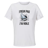 Maillot de Sport Femme Voile J'peux Pas - T-Shirt Respirant Polyester Manches Courtes - Cadeau Sportive Anniversaire Noël Fête des Mères