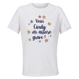 Maillot de Sport Femme pour Cindy Elle Assure - T-Shirt Respirant Polyester Manches Courtes - Cadeau Sportive Anniversaire Noël Fête des Mères