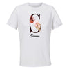 Maillot de Sport Femme Lettres Fleur Prenom - T-Shirt Respirant Polyester Manches Courtes - Cadeau Sportive Anniversaire Noël Fête des Mères