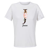 Maillot de Sport Femme Janna Lettre - T-Shirt Respirant Polyester Manches Courtes - Cadeau Sportive Anniversaire Noël Fête des Mères