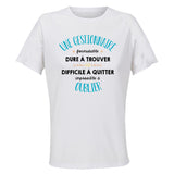 Maillot de Sport Femme Une Gestionnaire Formidable Blanc - T-Shirt Respirant Polyester Manches Courtes - Cadeau Sportive Anniversaire Noël Fête des Mères