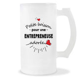 Verre à bière Entrepreneuse adorée femme | Chope de Bière Pinte Idée Cadeau Humour Collègue famille Homme Anniversaire Noël