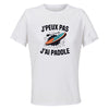 Maillot de Sport Femme Paddle J'peux Pas - T-Shirt Respirant Polyester Manches Courtes - Cadeau Sportive Anniversaire Noël Fête des Mères