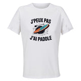 Maillot de Sport Femme Paddle J'peux Pas - T-Shirt Respirant Polyester Manches Courtes - Cadeau Sportive Anniversaire Noël Fête des Mères