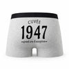 Caleçon Millésime 1947 - Humour Boxer Gris Idée Cadeau Anniversaire