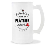 Verre à bière Plâtrier adoré | Chope de Bière Pinte Idée Cadeau Humour Collègue famille Homme Anniversaire Noël