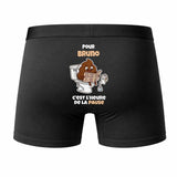 Caleçon Bruno pour Bruno Heure de la Pause - Humour Boxer Coton Idée Cadeau