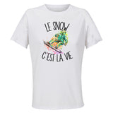 Maillot de Sport Femme Snow C'est La Vie - T-Shirt Respirant Polyester Manches Courtes - Cadeau Sportive Anniversaire Noël Fête des Mères