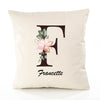 Housse de Coussin Premium Francette Lettre - Coton Canvas Fairtrade Beige Idée Cadeau Décoration Canapé