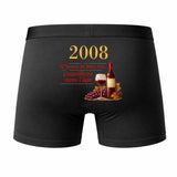 Caleçon S'Améliore avec l'Âge Depuis 2008 - Humour Boxer Coton Idée Cadeau Anniversaire