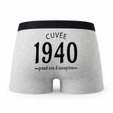 Caleçon Millésime 1940 - Humour Boxer Gris Idée Cadeau Anniversaire