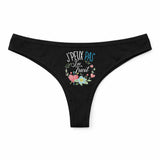 Culotte Tanga Personnalisé Femme Tricot Kopia Jpeux Pas - sous-Vêtement Coton Idée Cadeau Humour Saint Valentin Anniversaire
