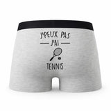 Caleçon J_Peux Pas J_AI Tennis - Humour Boxer Gris Idée Cadeau Passion