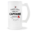Verre à bière Capitaine adoré | Chope de Bière Pinte Idée Cadeau Humour Collègue famille Homme Anniversaire Noël