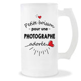 Verre à bière Photographe adorée femme | Chope de Bière Pinte Idée Cadeau Humour Collègue famille Homme Anniversaire Noël