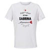 Maillot de Sport Femme Sabrina Damour - T-Shirt Respirant Polyester Manches Courtes - Cadeau Sportive Anniversaire Noël Fête des Mères