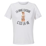 Maillot de Sport Femme Danse Classique C'est La Vie - T-Shirt Respirant Polyester Manches Courtes - Cadeau Sportive Anniversaire Noël Fête des Mères