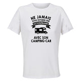 Maillot de Sport Femme Camping Car Octogenaire - T-Shirt Respirant Polyester Manches Courtes - Cadeau Sportive Anniversaire Noël Fête des Mères